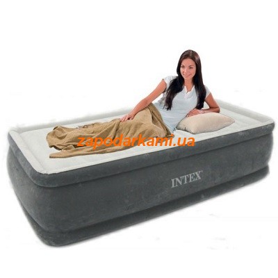 Односпальная надувная кровать Intex с электронасосом (99см х 191см х 46см), 2843 